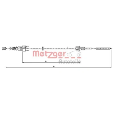 Imagen de METZGER 10.7406 Cable de Freno Mano Atrás izquierda, derecha, izquierda 1616/1096 Discos COFLE VOLKSWAGEN: Golf 3, 3 Cabrio, Vento