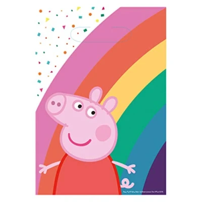 Imagen de amscan Vajilla y accesorios de Peppa Pig, dibujo animado, multicolor, 1 count (pack of 8) (9906335)