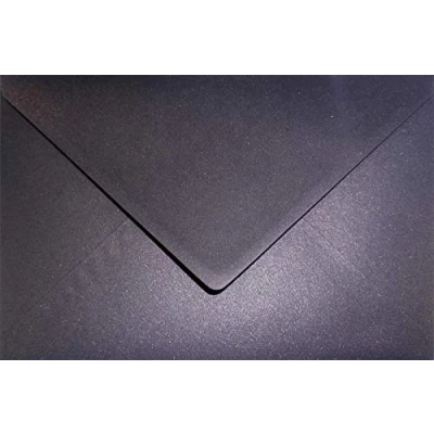 Imagen de Netuno 100 sobres nacarados negros cobres DIN C5 162x229mm 120g Aster Metallic Black Copper con solapa engomada puntiaguda sin ventana para invitaciones boda Navidad tarjetas bricolaje fiestas carta