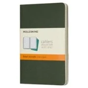 Imagen de Moleskine Cahier Journal Cuaderno, Set de 3 Cuadernos con Páginas Rayadas, Cubierta Cartób y Costuras Algodón Visibles, Color Verde Mirto, 80 Páginas, Formato bolsillo 9 x 14 cm