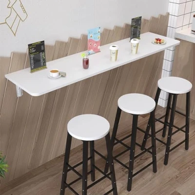 Imagen de Mesa Plegable de Pared Para Espacios Pequeños，mesa Cocina Estrecha，El Complemento Perfecto una Oficina en Casa, un Bar, Lavadero, Bar y Comedor (Color : Whi