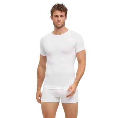 Imagen de FALKE Warm Round Neck M S/s TS Hilo Funcional Secado rápido 1 Pieza, Capa de Base Superior Hombre, Blanco White 2860,