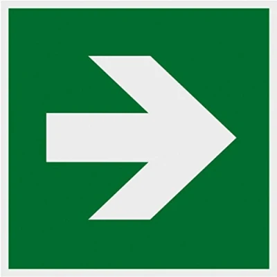 Imagen de Carteles Meister, 150 x mm, fosforógenos, señalización de emergencia para uso comercial (salida emergencia, primeros auxilios, extintor, direcciones), 503820