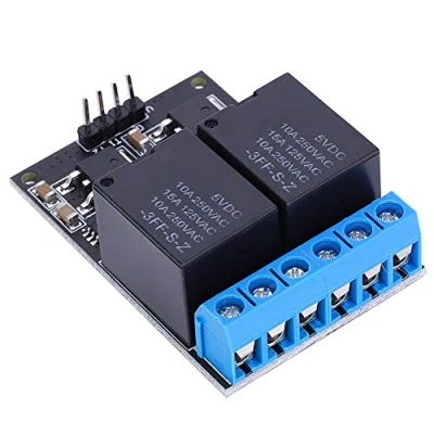 Imagen de Módulo de Relé 2 Canales Dc 12V, Mcu Botón Placa Disparo Pulso Bajo Autoblocante Biestable