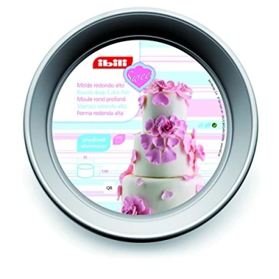 Imagen de Ibili Molde Redondo Recto, Stainless Steel, Argento, 35 x 10 cm