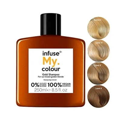 Imagen de My. haircare Colour pigmento infused Champú to Enhance Vibrancy and Tonal Longevity og The Hair, 250 ml, Oro