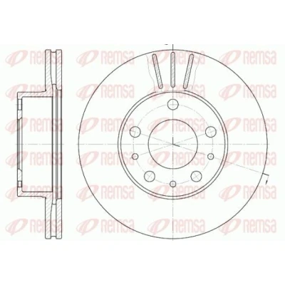 Imagen de REMSA 6476.10 Disco de freno Eje delantero 280, 280 24 5 ventilado FIAT: Ducato III Furgón, Camión plataforma / Chasis, II Furgón