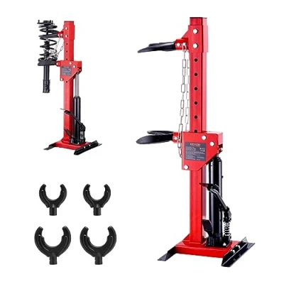 Imagen de VEVOR Kit de Compresor Resorte Amortiguador para Automóvil Fuerza Compresión 1T Carrera 320mm Tensor Cilindro Hidráulico 4,5T Operación con Pie Desmontar Suspensión