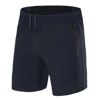 Imagen de TCA Pantalones Cortos Hombre Deporte con Bolsillos de Cremallera Pantalon Corto Tecnología Elite Tech Gym Running Crossfit Azul Oscuro, XS
