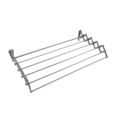 Imagen de ABJ Tendedero de pared telescópico para pared, acordeón, soporte color gris, 80 cm