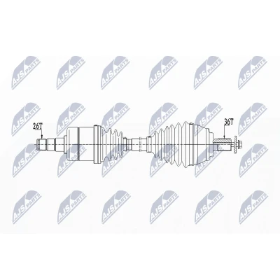 Imagen de NTY NPW VV 131 Árbol de Transmisión Eje delantero, izquierda 559 TF 71SC automática