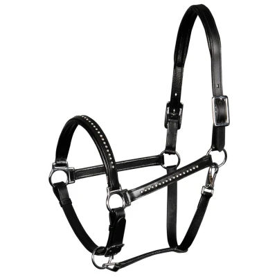 Imagen de Harry&#039;s Horse Cabestro cuero Finesse Crystal Cob Negro