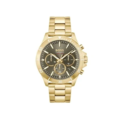 Imagen de BOSS Reloj Cronógrafo de Cuarzo para Hombre con Correa en Acero Inoxidable Dorado 1514059