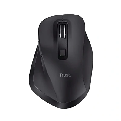 Imagen de Ratón inalámbrico Trust Fyda Wireless, 2400 dpi, Recargable, Ergonómico, Negro
