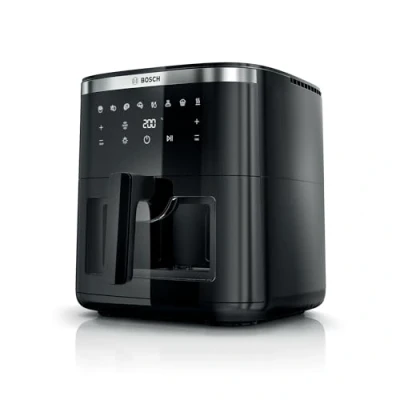 Imagen de Bosch Freidora de aire, Serie 6, capacidad 7,2 L, 7 programas y ventana visualización con luz, Cocinado hasta 65%¹ más rápido, Negro, MAF671B0