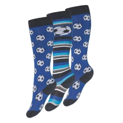 Imagen de Cotton Prime 6 pares Calcetines hasta la rodilla para niño con de fútbol