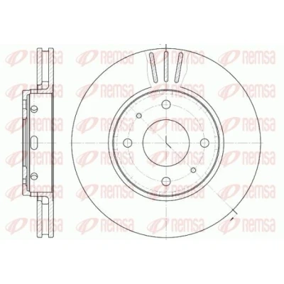 Imagen de REMSA 6585.10 Disco de freno Eje delantero 281, 281 24 4 ventilado VOLVO: S40 I, V40 Familiar, MITSUBISHI: Carisma Berlina, Hatchback