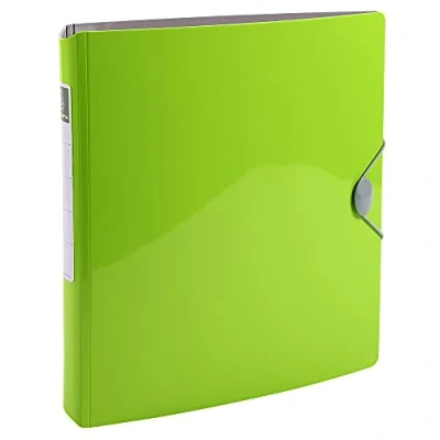 Imagen de Exacompta Iderama 51874e carpeta rígida de Polypro Vernis Alveolado (cierre elástico 4 anillos 3 cm ancho 5 32 x 27 cm), color verde