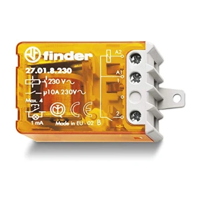 Imagen de Finder Serie 27 Relé para interruptor unipolar, 1 NA, 230 V CA