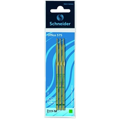 Imagen de Schneider Office 575, tinta indeleble, M, Verde, 3 SB de bolsa
