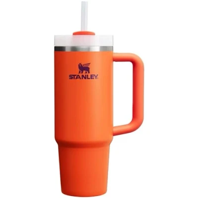 Imagen de STANLEY Quencher H2.0 FlowState Vaso aislado al vacío de acero inoxidable con tapa y popote para agua, té helado o café, batidos más, ciruela tigre, 30 onzas, 10 12551 013