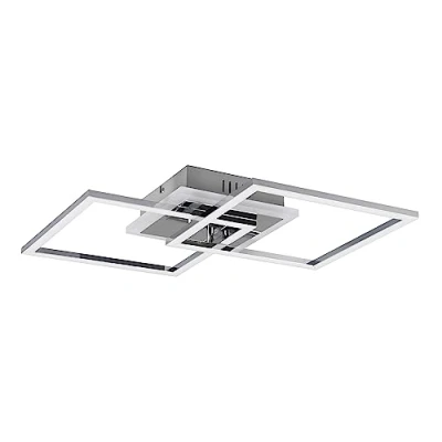 Imagen de Reality, Plafón, Venida incl. 1 x LED,SMD,25,0 Watt,4000K,3000 Lm. Cuerpo: Metal, Cromo A:57,5cm, L:35,0cm, A:7,5cm Montaje en techo y pared,Función de memoria,IP20,4000K