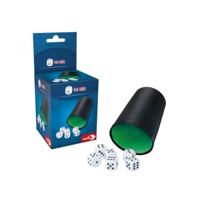 Imagen de Noris 606154512 Cubo de 6 Dados, versátil Juego Dados para Jugadores a Partir 3 años