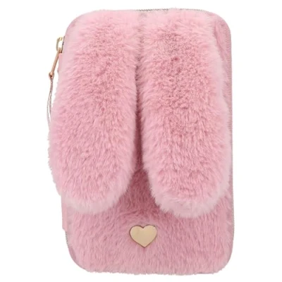 Imagen de Depesche 12864 Princess Mimi Bunny Ballet portalápices de 2 compartimentos con peluche rosa y orejas largas, estuche lápices colores, goma borrar, sacapuntas mucho más.