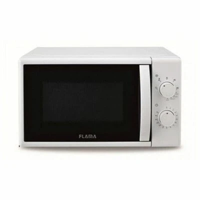 Imagen de Flama Microondas Blanco 1884FL, 700W, Capacidad de 20L, Función Grill con Potencia 1000W, Descongelación, Control Manual