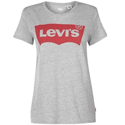 Imagen de Levi&#039;s The Perfect Tee Camiseta, Better Batwing Smokestack Htr, XS Mujer