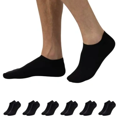 Imagen de CALZITALY PACK 6/12 Pares de Calcetines Tobilleros Unisex, Cortos Para Hombre y Mujer Negro, Blanco, Natural, Multicolor Made in Italy (35 40, 6 Negro)