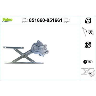 Imagen de Valeo Elevalunas Delante, izquierda eléctrico sin electromotor función de confort 851660