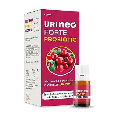 Imagen de NEO Urineo Forte Probiotic Probióticos Mujer 8 Viales D Manosa y Arándano Rojo Americano Ayuda a Disminuir la Cistitis e Infecciones Urinarias que Cursan con Vaginales
