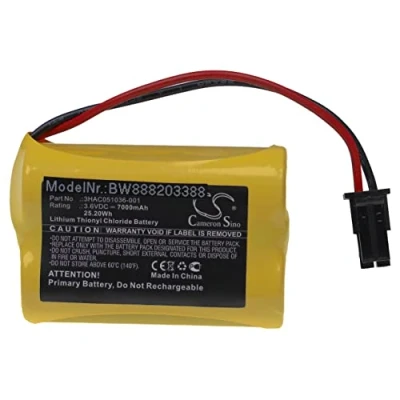 Imagen de vhbw Batería no Recargable Compatible con ABB IRB 1200, 910SC Controlador Lógico Programable, PLC (7000 mAh, 3,6 V, Li SOCl2)