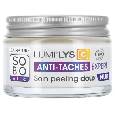 Imagen de LEA NATURE SO BIO ÉTICO Cuidado Peeling suave Noche Lumi&#039;lys [C] Experto Antimanchas Previene y Reduce todo tipo de manchas Piel luminosa 99% origen natural Fabricado en Francia 50