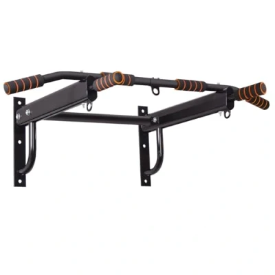 Imagen de Leogreen Barras de Dominadas Pared, Wall Pull Up Bar Barra Tracción, con 6 asas antideslizantes y 3 ojales multifunción, Max. 200kg, Entrenador Parte Superior del Cuerpo para Gimnasio en Hogar