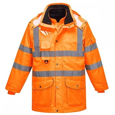 Imagen de Portwest Parka 7 En 1 De Alta Visibilidad Traffic, Ris, Tamaño: 4XL, Color: Naranja, RT27ORR4XL