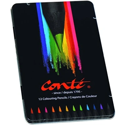 Imagen de Conté Colouring Lápices de colores Surtidos, Caja Metálica 12 unidades
