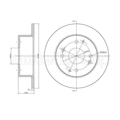 Imagen de Disco de freno METELLI 23 0578