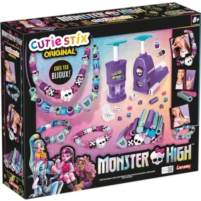 Imagen de Cutie STIX Monster High Kit de creación pulseras para niños a partir 6 años Fabricación joyas Corte y crea tus perlas Ocio creativo Idea regalo cumpleaños