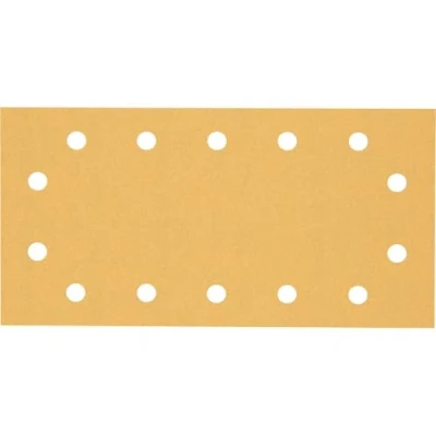Imagen de Bosch Professional 10 x Lijas Expert C470 con 14 agujeros, para Madera dura, Pintura sobre madera, 115 230 mm, Grano 120, Accesorios Lijadora orbital