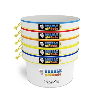 Imagen de BUBBLEBAGDUDE Bolsas de burbujas malla 25,4 x cm (25 micrones) y bolsa almacenamiento