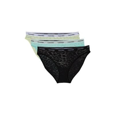 Imagen de Calvin Klein Underwear ICON 3 PACK Braguitas, Mujer, Talla: Small, Black/highline green/beau blue