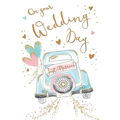 Imagen de Piccadilly Greetings Tarjeta de boda moderna para boda, 7 x 5 pulgadas