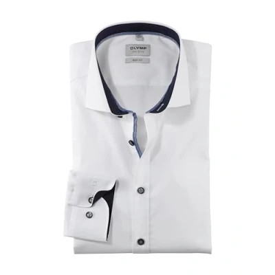Imagen de OLYMP Camisa de manga larga para hombre, Niveles Five, Uni, Body Fit, Royal Kent, Blanco 00., 38
