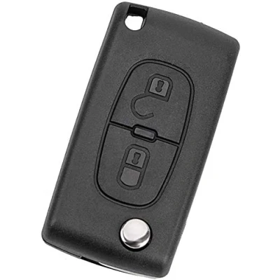 Imagen de SALPIE Carcasa de Silicona para Llave Coche 2 Botones con Control Remoto Peugeot 106 107 205 206 207 306 307 308 309 406 407 807 y Citroen C1 C2 C3 C4 (GUSCIO TASTI Lama VA2 NO VANO)