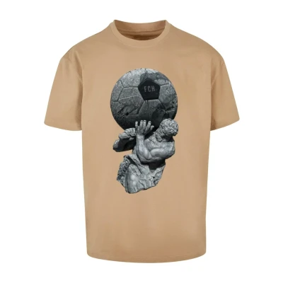 Imagen de Upscale by Mister Tee Footballs Coming HOME PLAY GOD Oversize Camiseta estampada, Hombre, Talla: XXL, Unionbeige