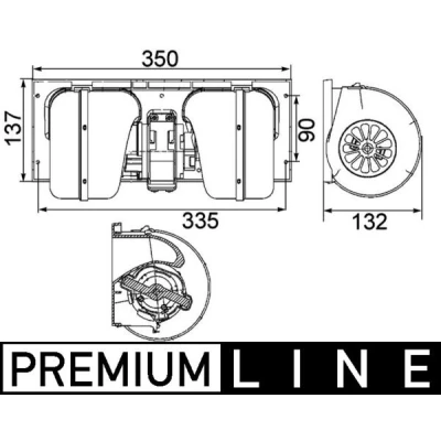 Imagen de MAHLE ORIGINAL AB 85 000P Ventilador de Calefacción para vehíc. con volante a la izquierda sin controlador incorporado