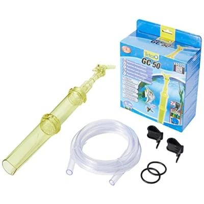 Imagen de Tetra GC 50 Limpiador de fondos acuarios, con manguera, válvula arranque rápido y rejilla protección para los peces, aspirador mulm diseño tubo succión, acuarios a 400 L