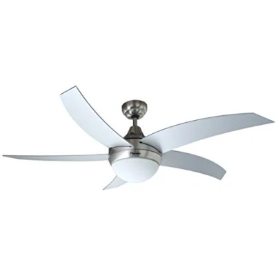 Imagen de Bestron DCF52LSR Ventilador de techo con iluminación, 60 W, 220 V, color plateado y gris